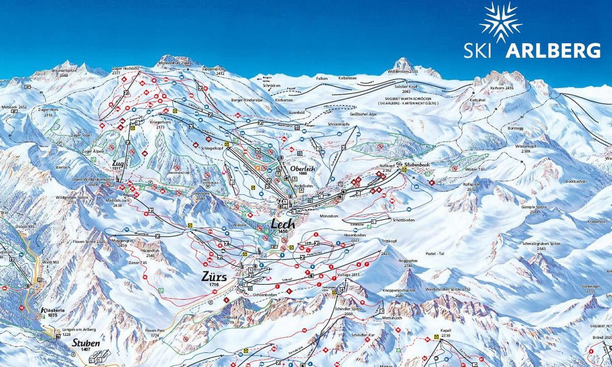 karte arlberg austrija