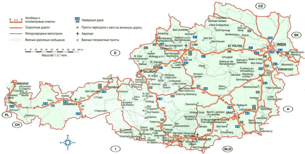 detalizētu karti austrija