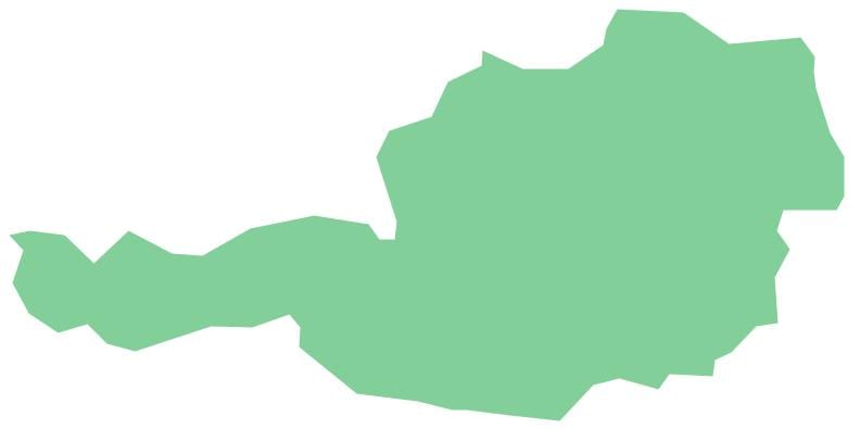austrija vektoru karte