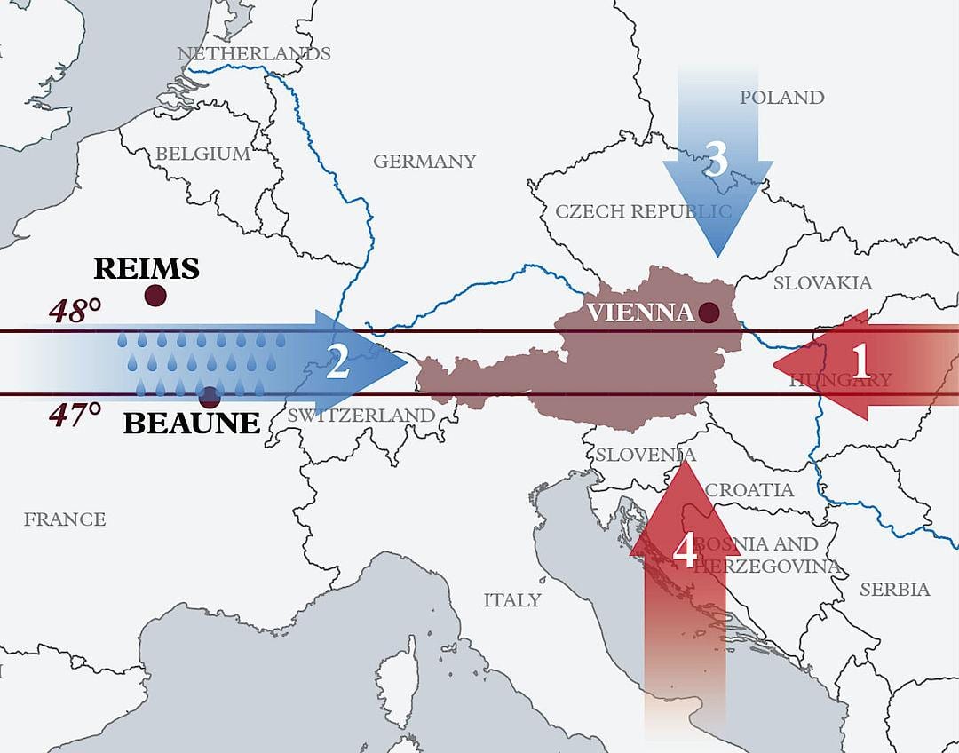 karte austrija klimata
