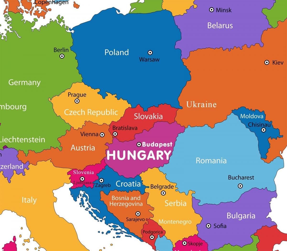 austrija karti pasaules kartē