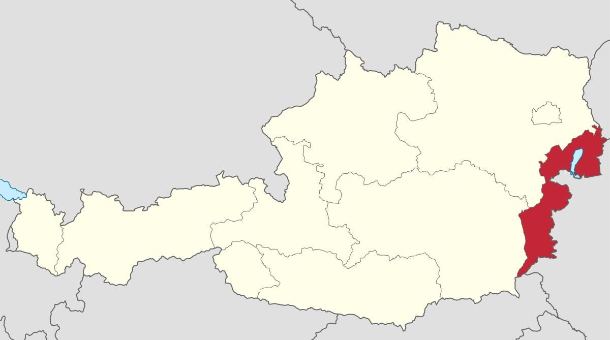 karte burgenland austrija