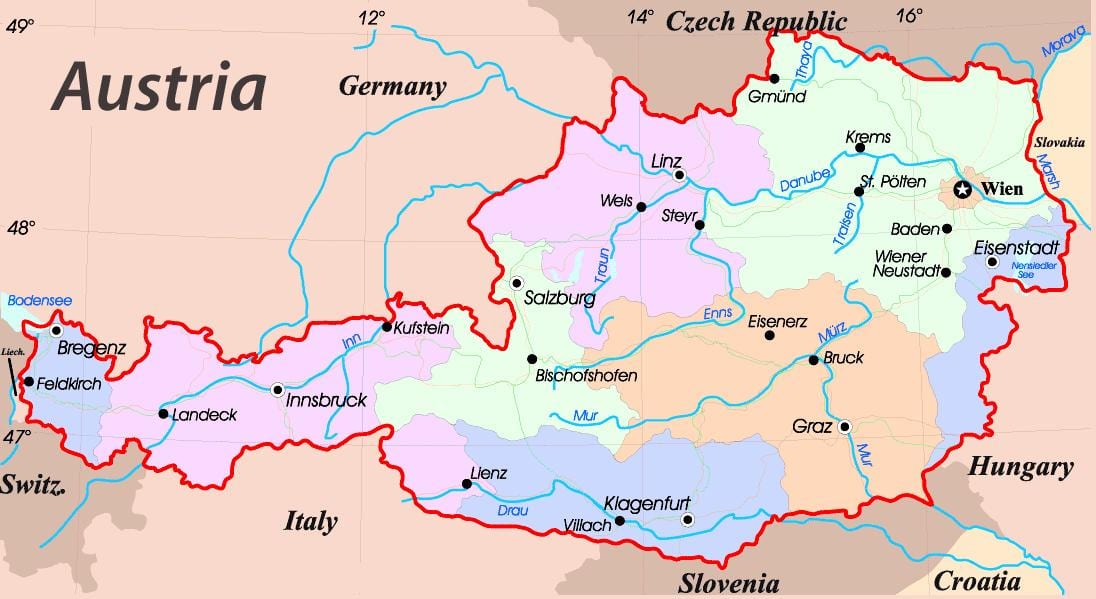 karte eisenstadt austrija