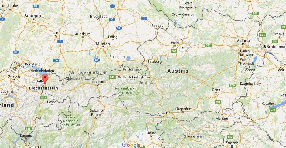 karte feldkirch austrija