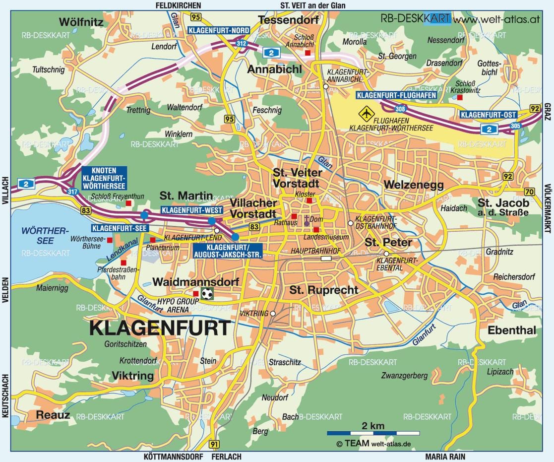 karte klāgenfurtē austrijā