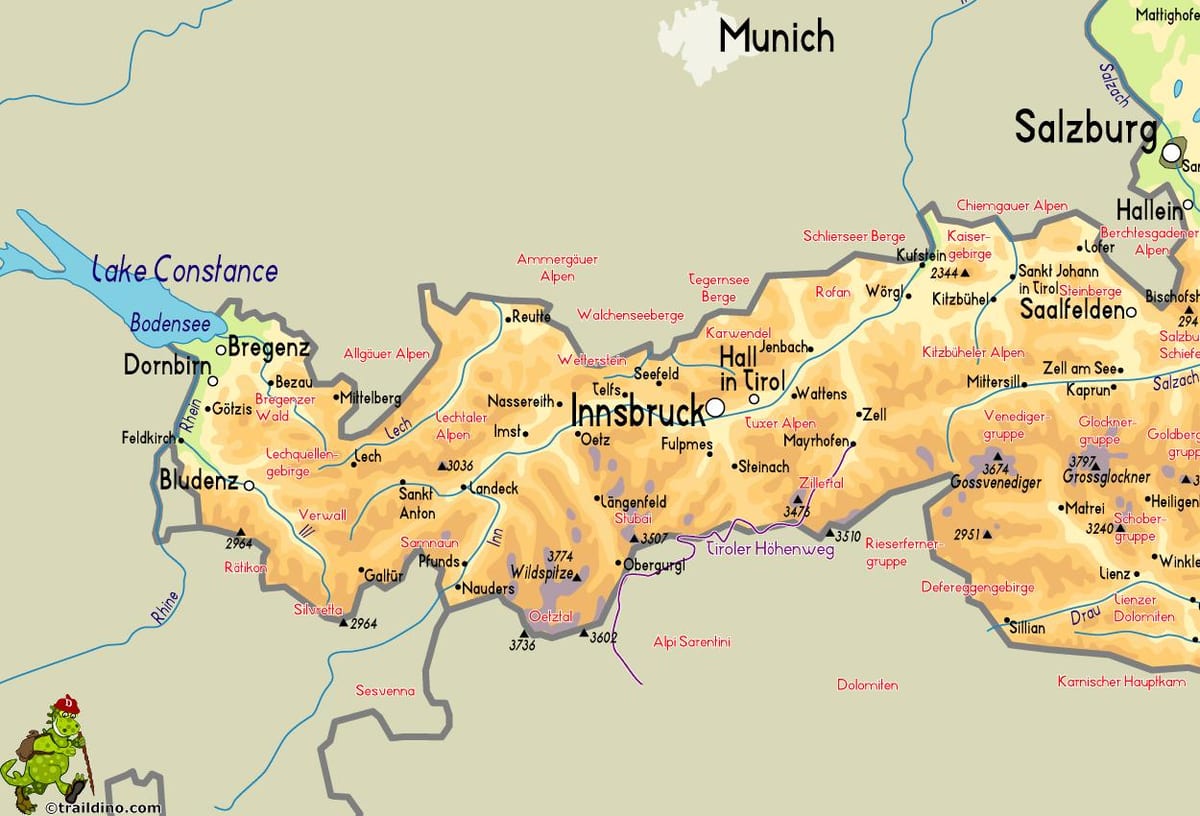 karte mayrhofen austrija