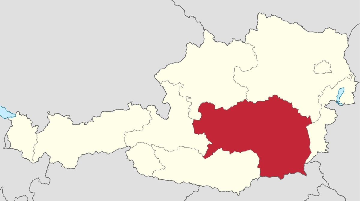 karte steiermark austrija 