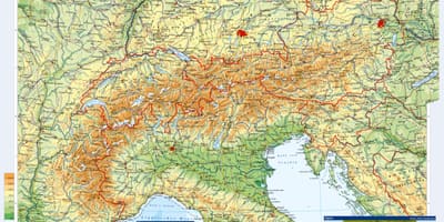Karte austrija topogrāfiskās