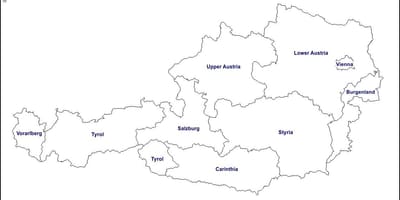 Tukša karte austrija