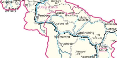 Karte steyr austrija 